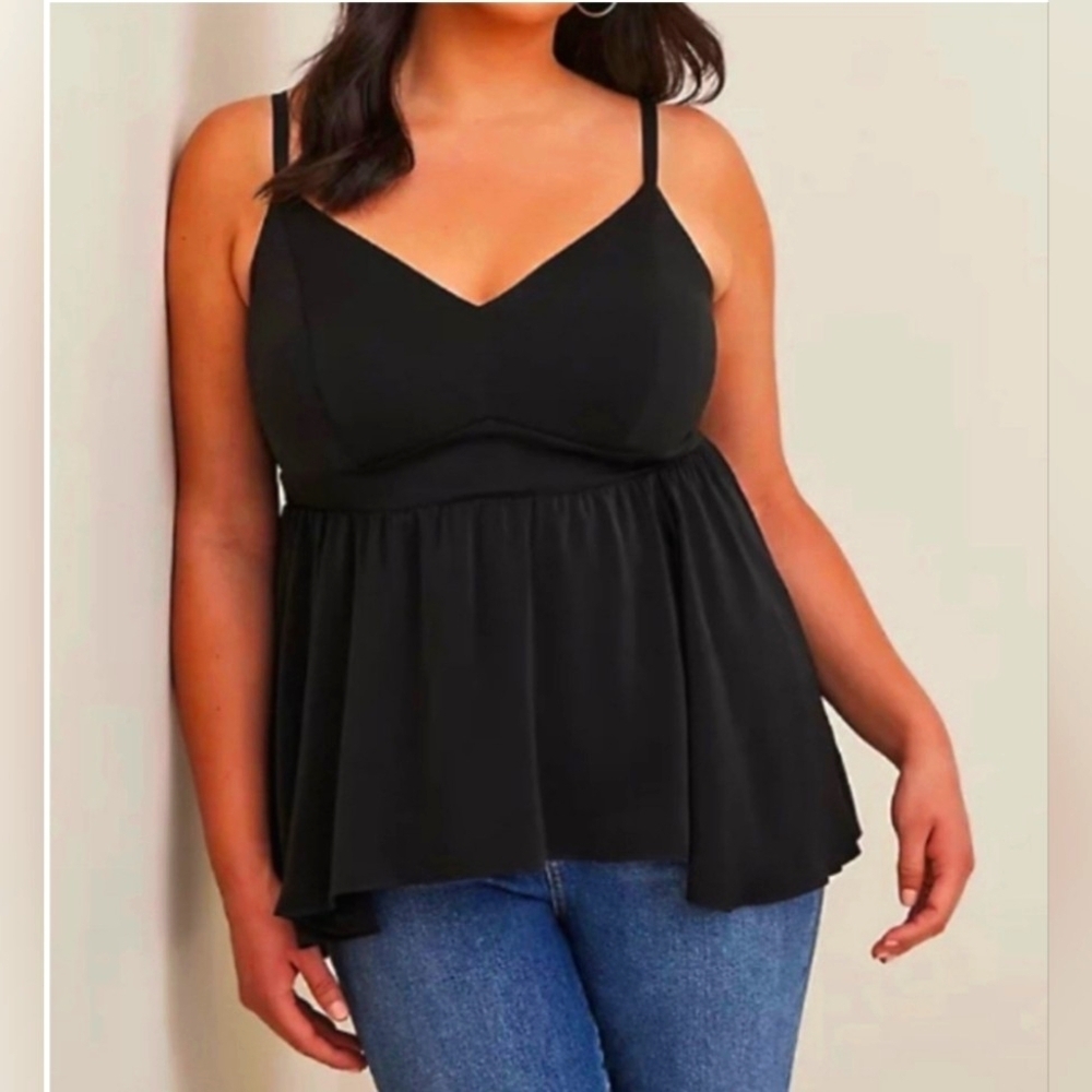 Torrid Black Peplum Camisole Top..SIZE:2
